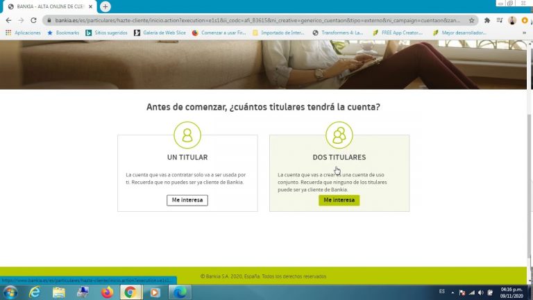 Bankia crear cuenta