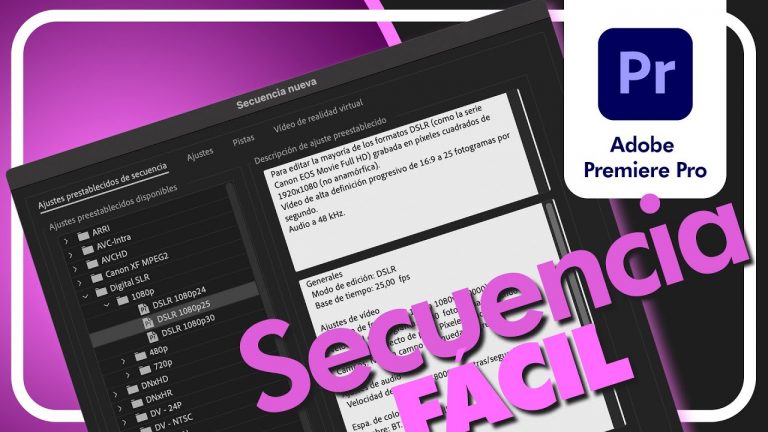 Crear secuencia premiere
