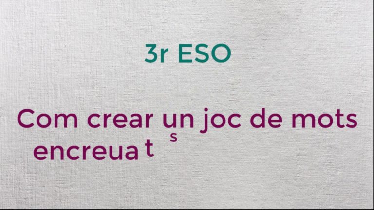 Crear mots encreuats