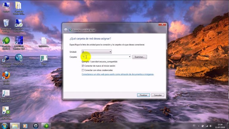 Crear unidad de red windows 7