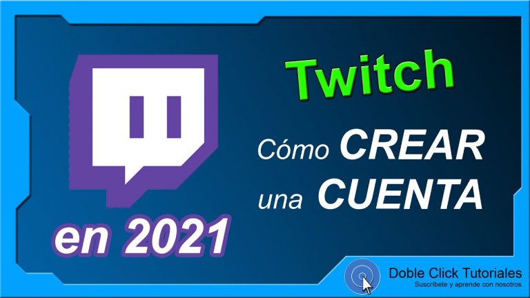 Crear cuenta twich