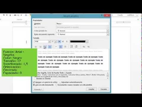 Crear titulos y subtitulos en word