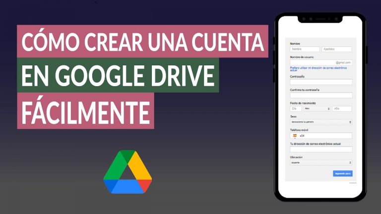 Crear cuenta drive