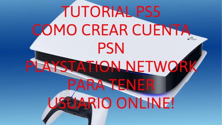 Crear cuenta ps5