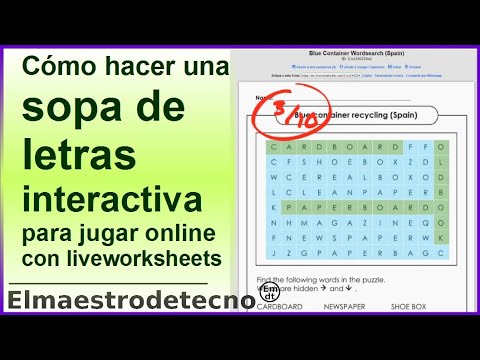 Crear sopa de letras interactiva