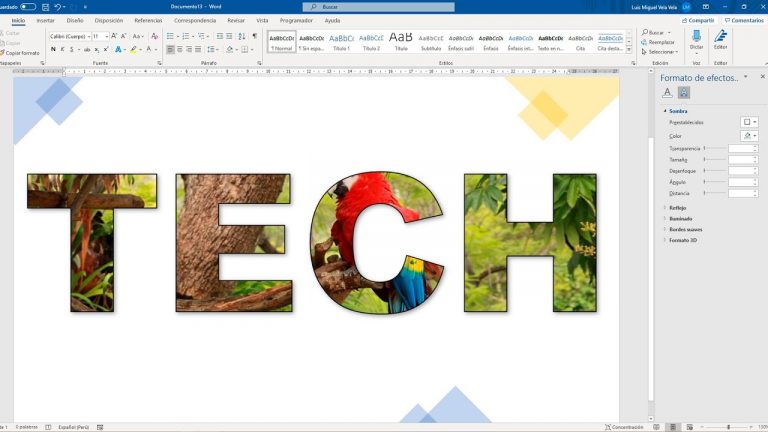 Crear fondo con texto
