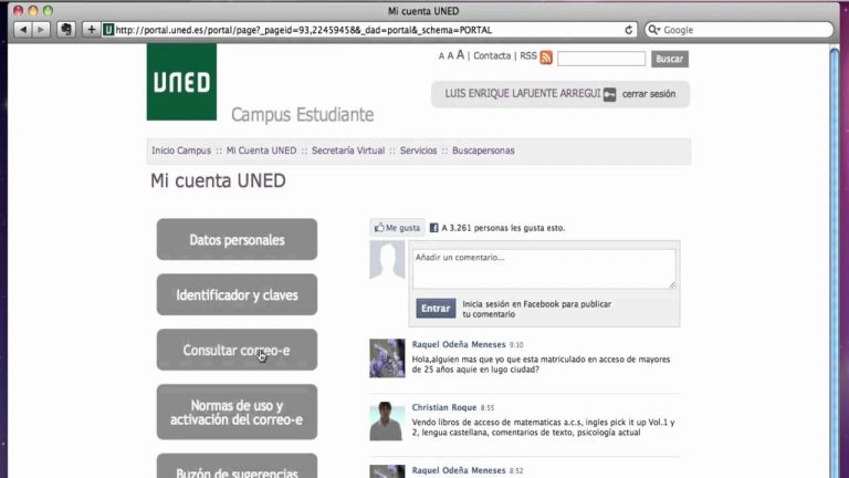 Crear correo uned