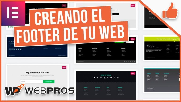Crear footer con elementor
