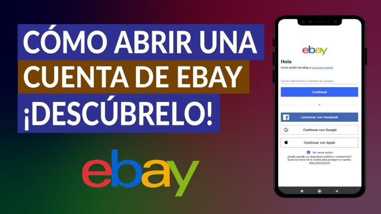Crear cuenta ebay