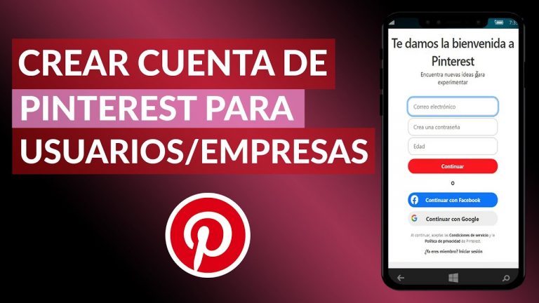 Pinterest crear cuenta
