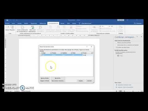Crear base de datos en word