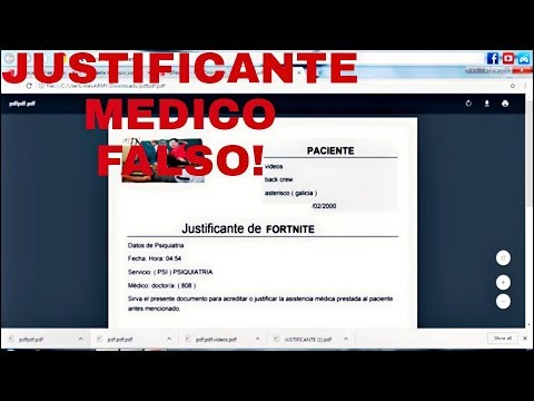Crear justificante medico