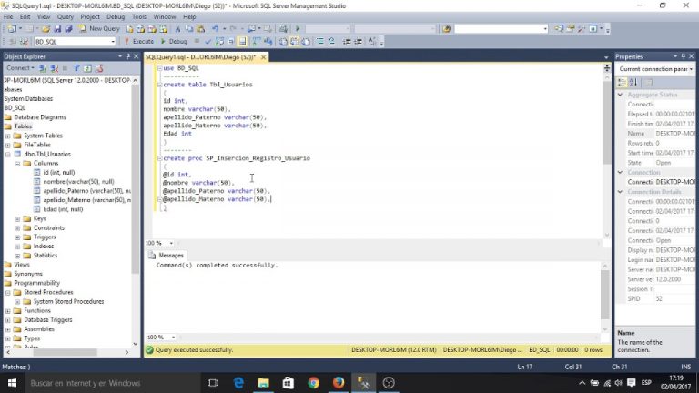 Sql crear procedimiento almacenado