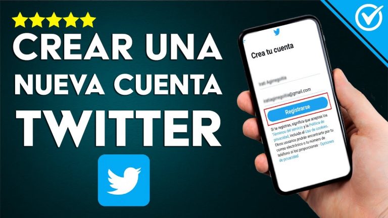Crear una nueva cuenta en twitter