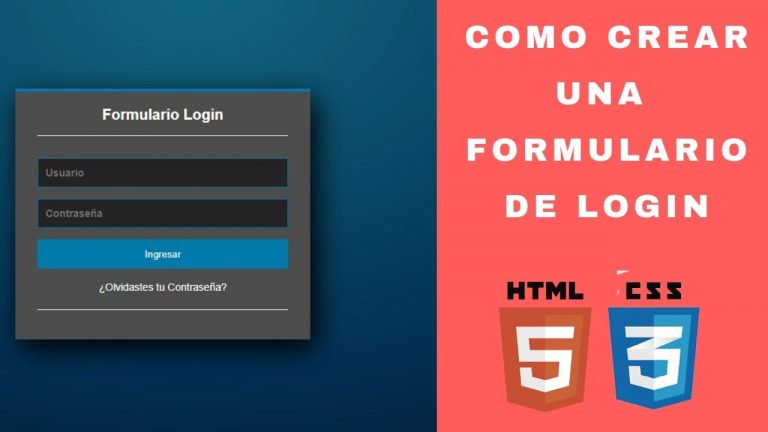 Crear un login en html