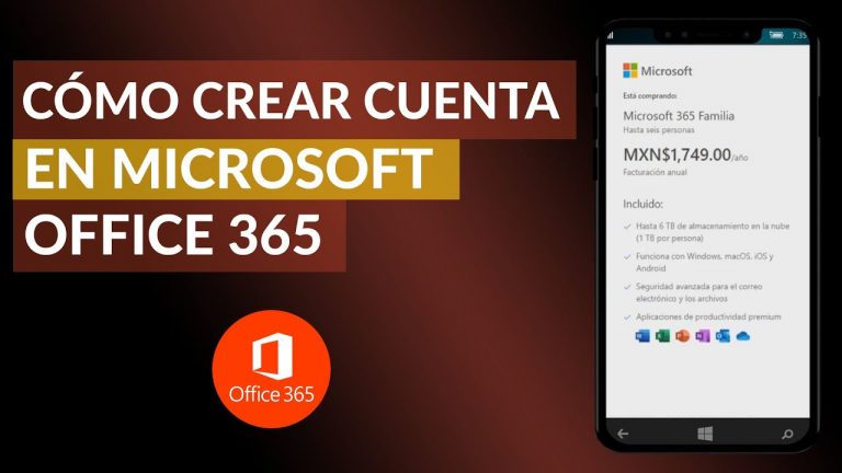 Crear cuenta office