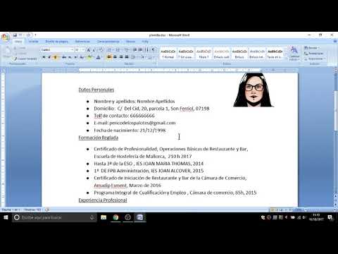 Crear curriculum basico